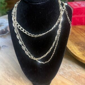 Elegant Gold Chain Necklaces, (3)